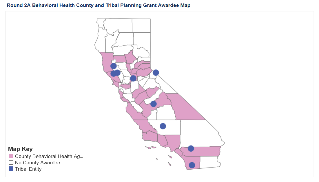 image of map of awardees for round 2a