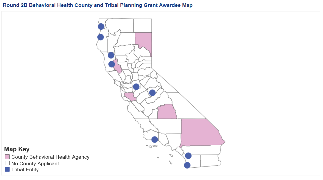 image of map of awardees for round 2a